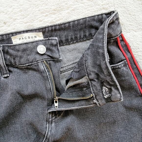 Pacsun Side Stripe Denim Mini Skirt - Picture 3 of 4
